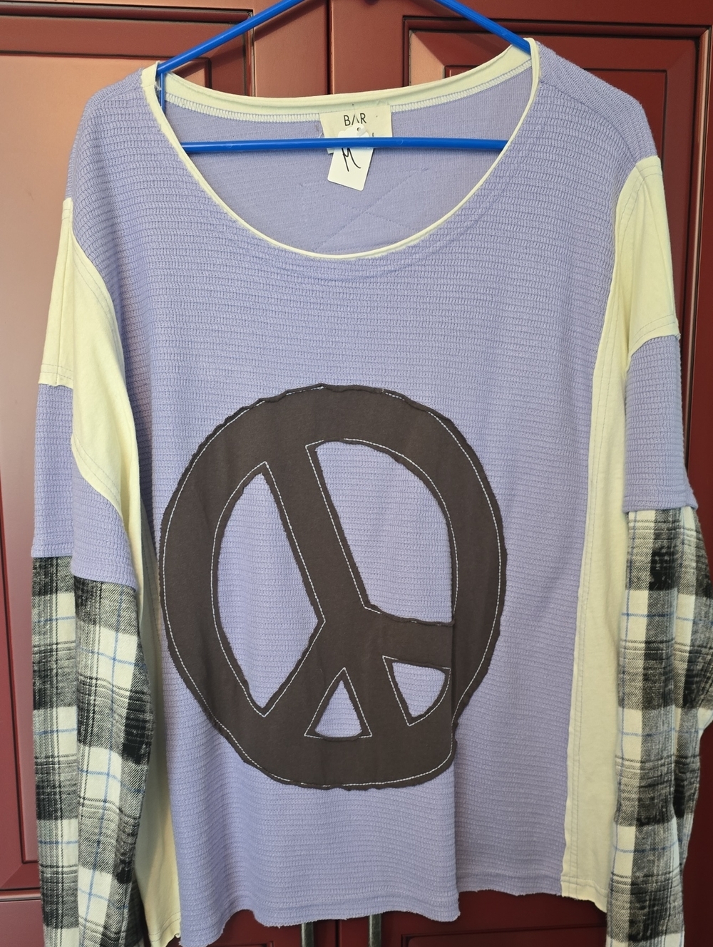 Lavender Peace Sign Long Sleeve Top